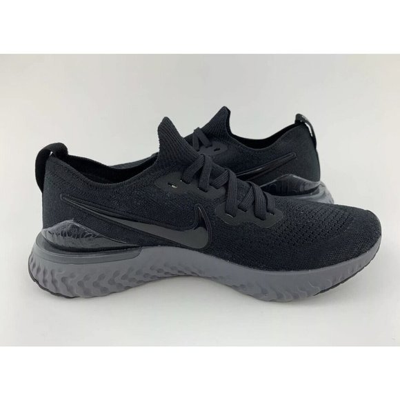 Nike Epic React Flyknit 2 Black Anthracite Men's Running Shoes Gray - Picture 11 of 11